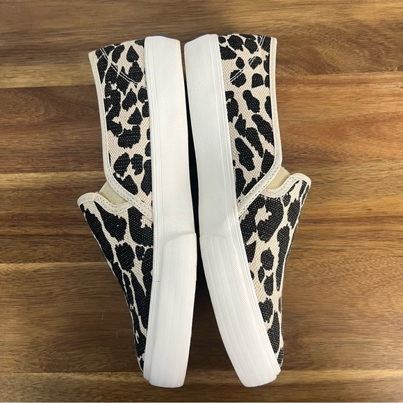 Keds Sneakers Double Decker Leopard Woven Slip On Women Sz 10 - Picture 7 of 9